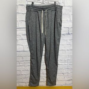 Men's Vuori Ponto Performance Gray Soft Drawstring Pants, Size Large